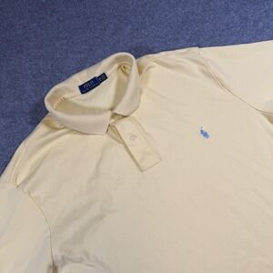 Polo Ralph Lauren Polo Shirt Mens Big 3X Light Yellow Pony Logo Short Sleeve